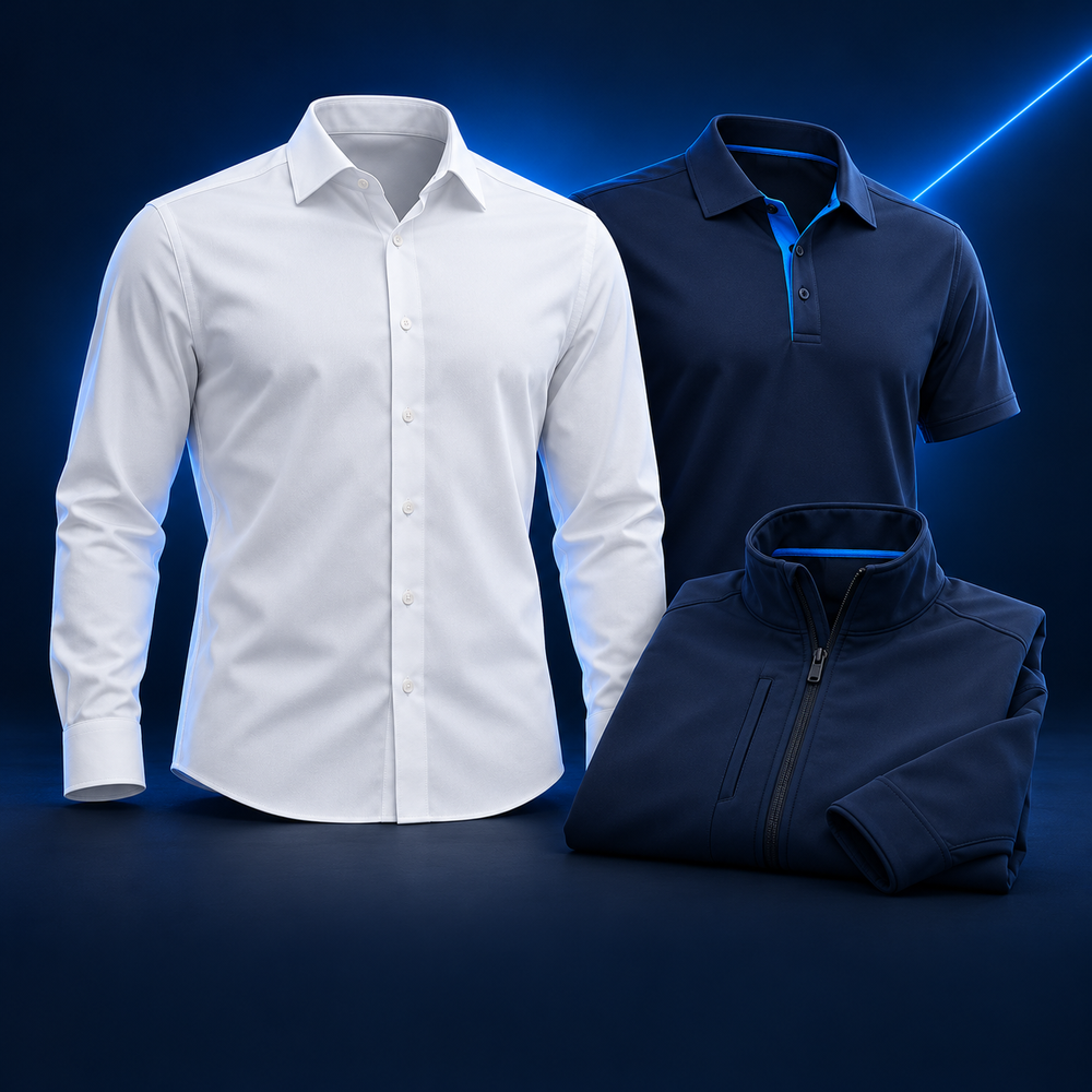 Corporate apparel — illustrative custom design concept