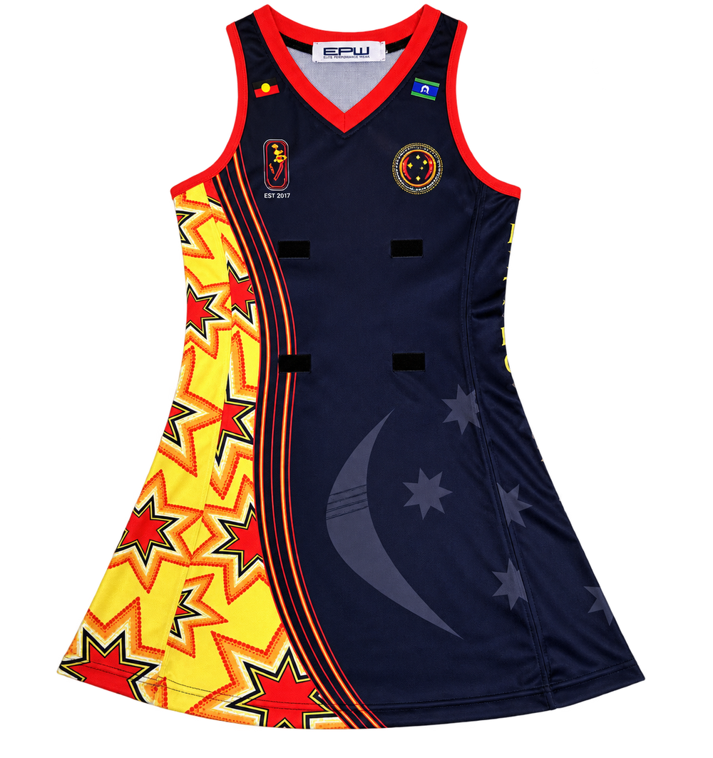 Original EPW star-pattern custom netball dress